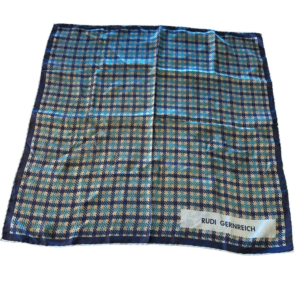Vintage Rudi Gernreich silk plaid scarf